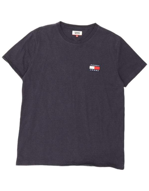 Tommy Hilfiger Femmes Regular T-Shirt Top UK 18 XL Bleu Marine Coton