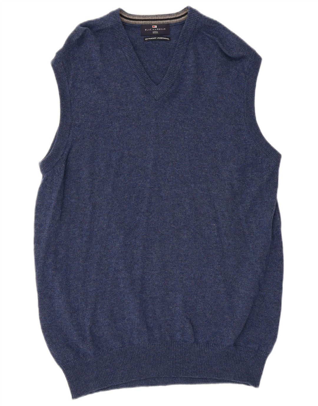 Marks & Spencer Débardeur Homme Bleu Moyen Flecked Lambswool