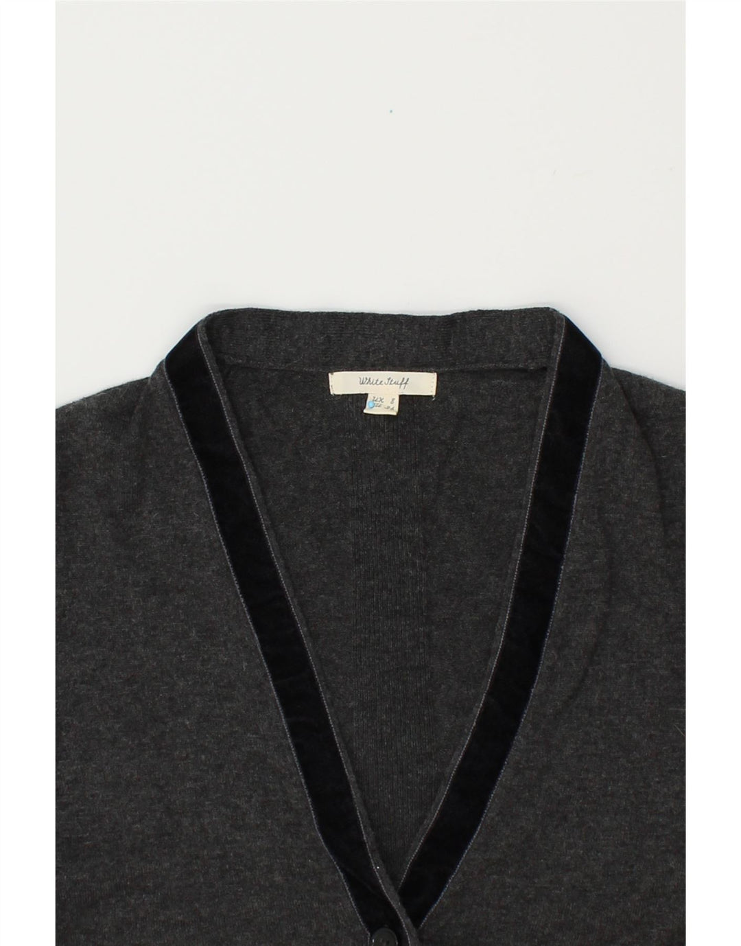 WHITE STUFF Womens Cardigan Sweater UK 8 Small Grey Flecked Nylon Vintage White Stuff and Second-Hand White Stuff from Messina Hembry 