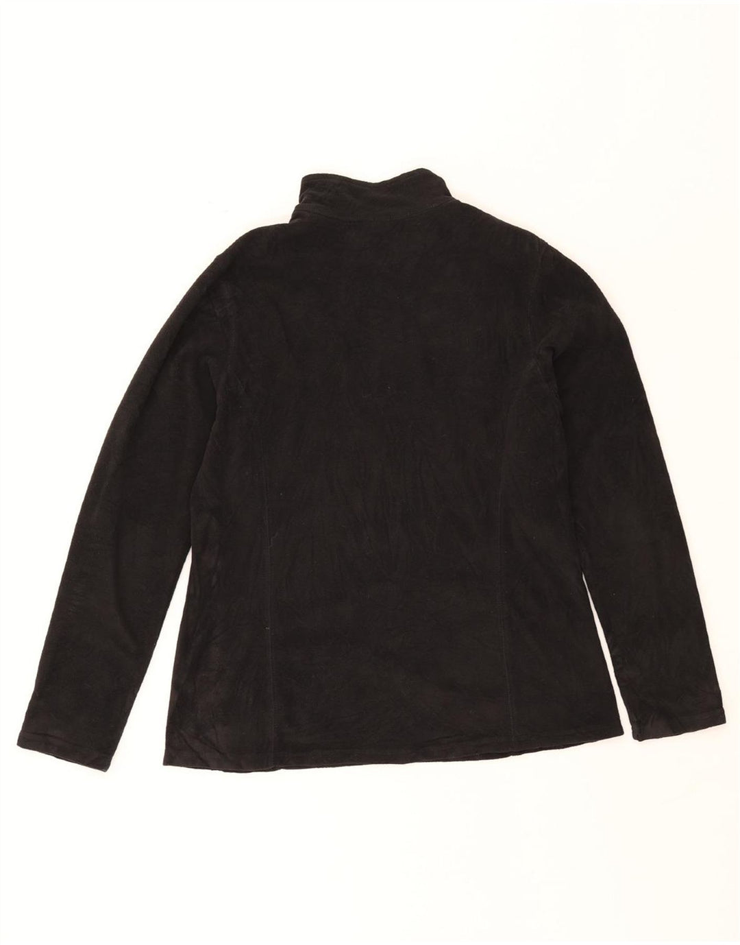 EDDIE BAUER Womens Zip Neck Fleece Jumper UK 14 Medium Black Polyester Vintage Eddie Bauer and Second-Hand Eddie Bauer from Messina Hembry 