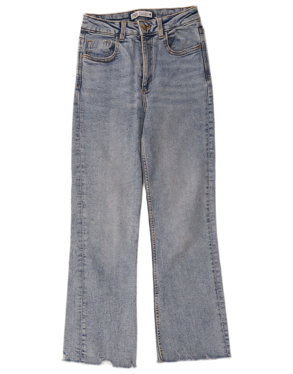 Zara Jean large pour femme EU 34 2XS W24 L27 Bleu Coton