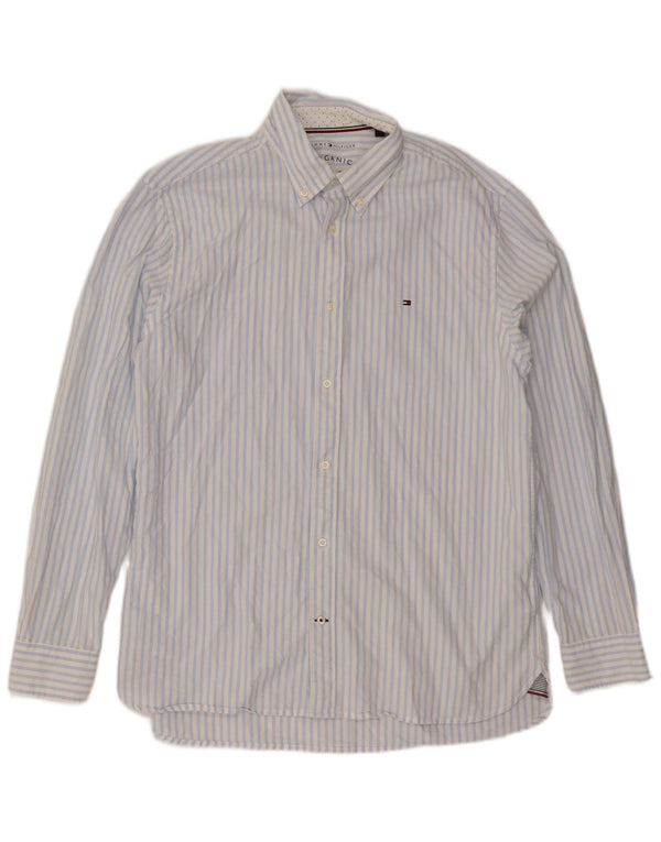 Tommy Hilfiger Chemise Homme XL Bleu Rayure Coton