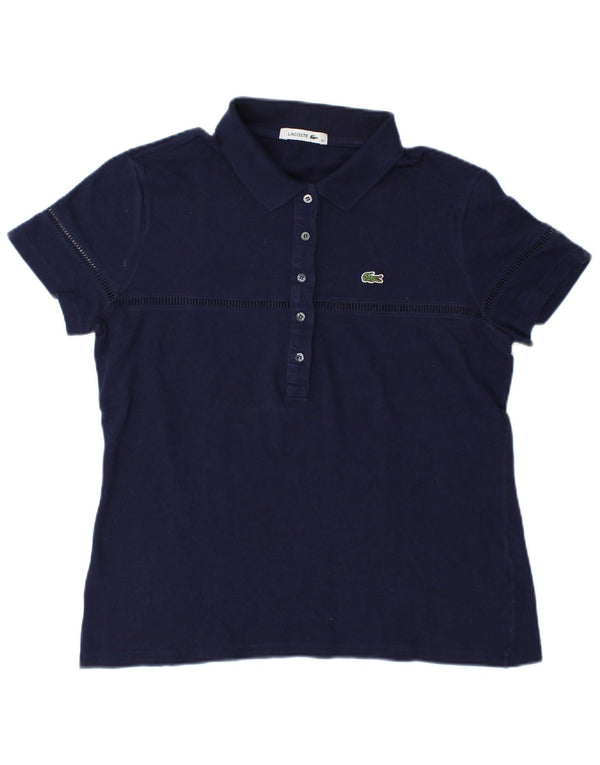 Lacoste Polo Femme Taille 46 XL Bleu Marine Coton
