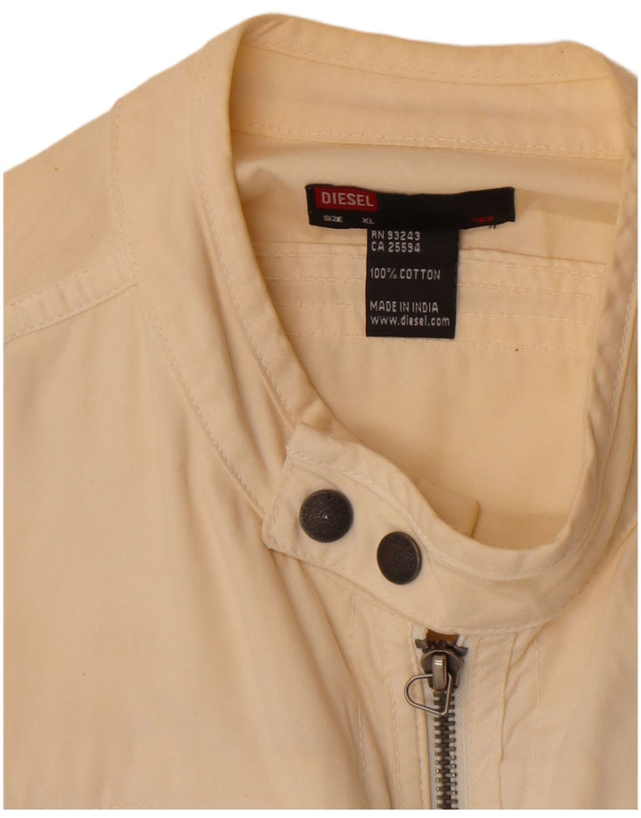 Diesel Veste Bomber Femme UK 18 XL Coton Blanc Cassé