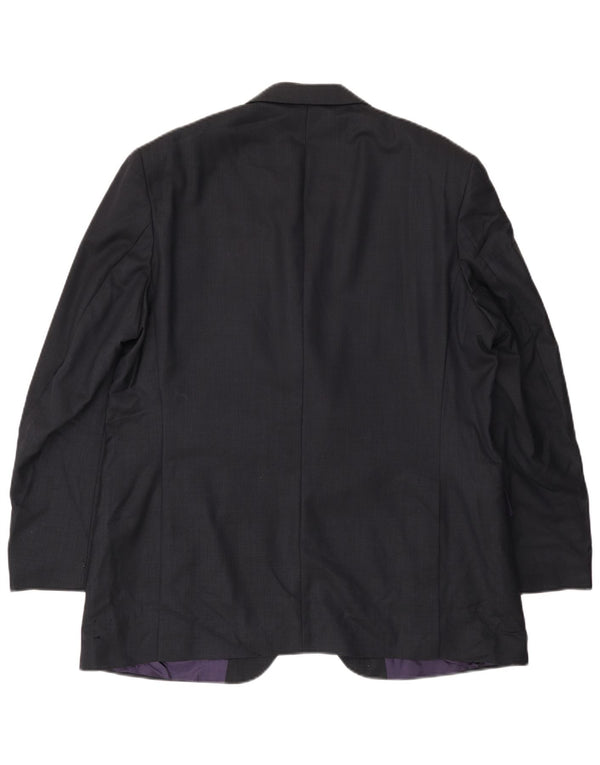 Marks & Spencer Veste blazer à 3 boutons pour homme UK 44 2XL Bleu marine Laine vierge