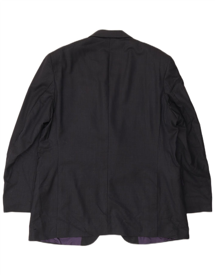 Marks & Spencer Veste blazer à 3 boutons pour homme UK 44 2XL Bleu marine Laine vierge