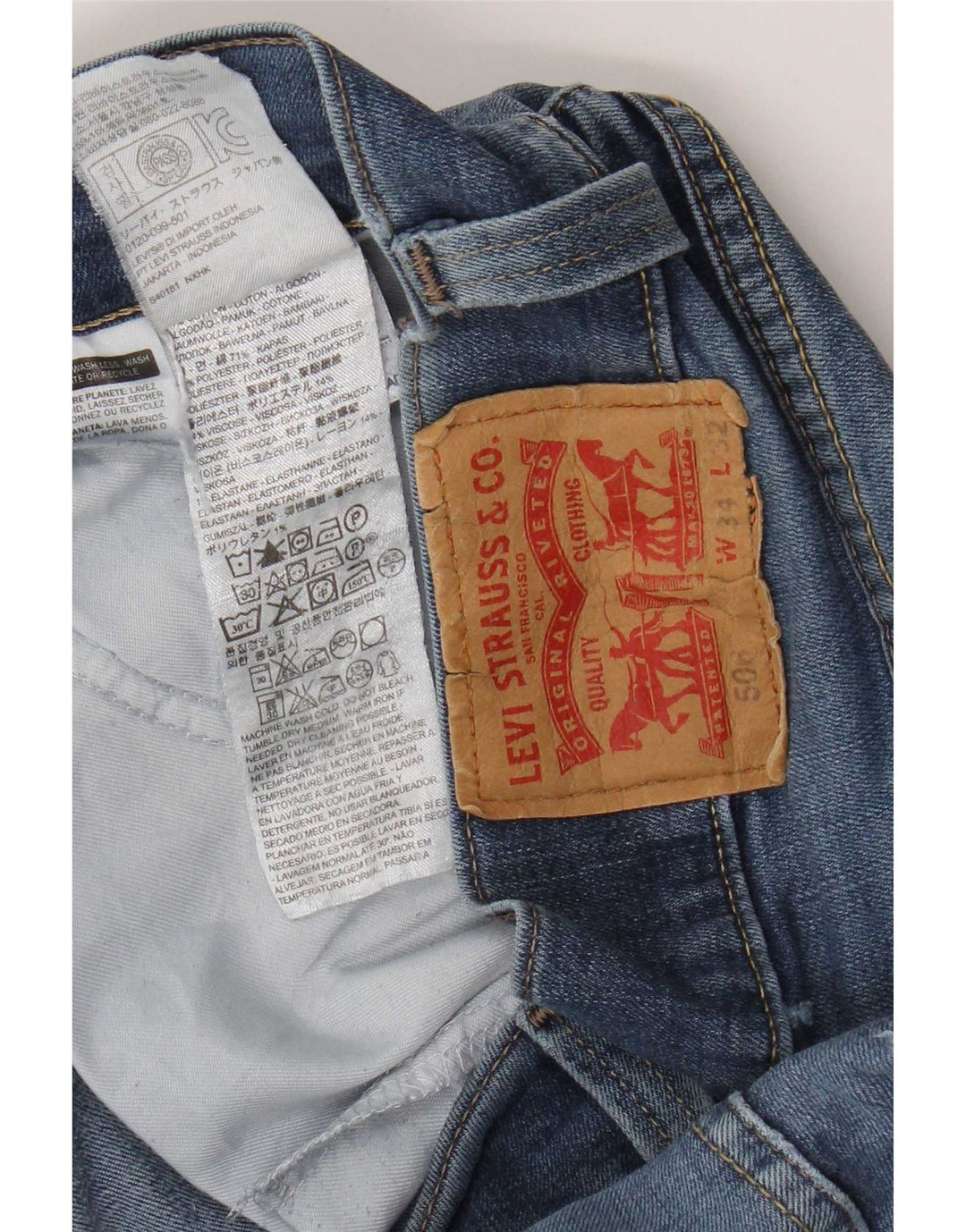 Levi's Jean Droit 506 Homme Bleu W34 L32 Coton