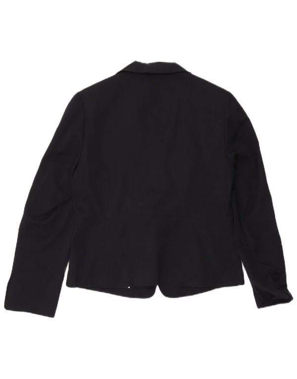 Marks & Spencer Veste blazer pour femme UK 14 Bleu marine moyen rayé