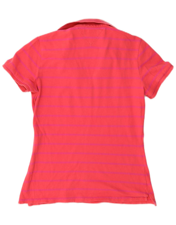 Tommy Hilfiger Polo coupe régulière pour femme UK 14 rayé rouge moyen