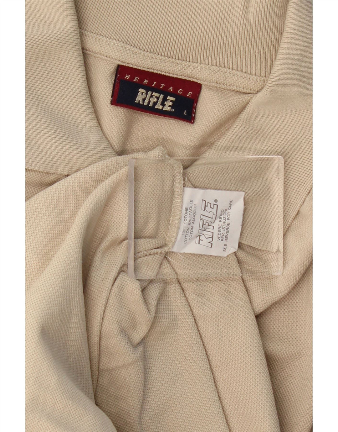 RIFLE Polo Heritage Homme Grand Coton Beige