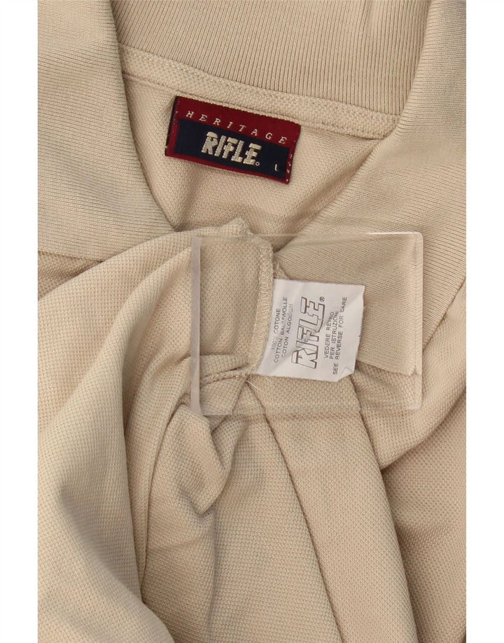 RIFLE Polo Heritage Homme Grand Coton Beige