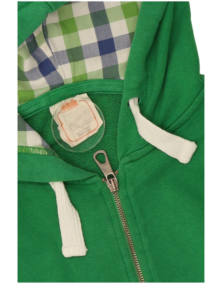 Sundek Pull à capuche zippé pour homme en coton vert moyen
