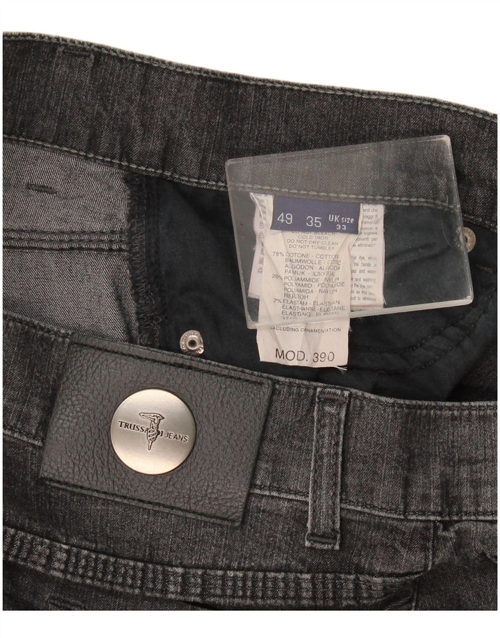 Trussardi Femme Jean Droit W33 L33 Gris Coton