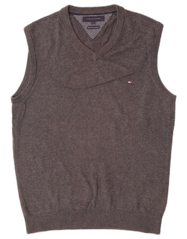 Tommy Hilfiger Débardeur Vest Homme Gris Moyen Coton