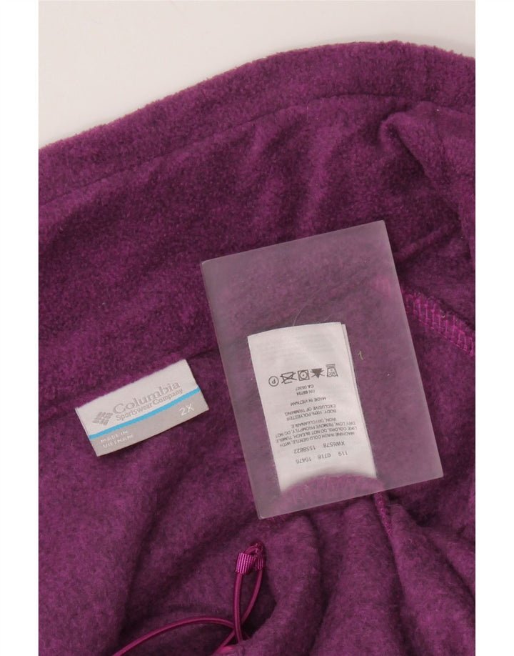 COLUMBIA Veste Polaire Femme UK 20 2XL Violet Polyester