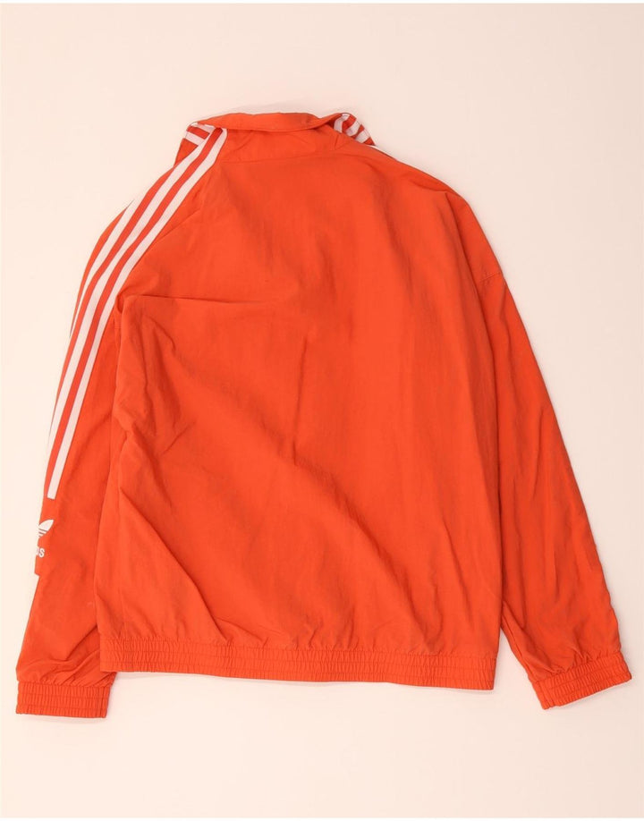 Adidas Veste de survêtement surdimensionnée pour femme UK 10 Petit Orange Polyester