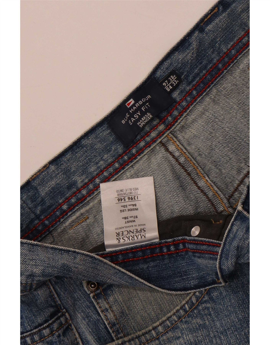 Marks & Spencer Jean droit bleu Harbour pour homme W38 L33