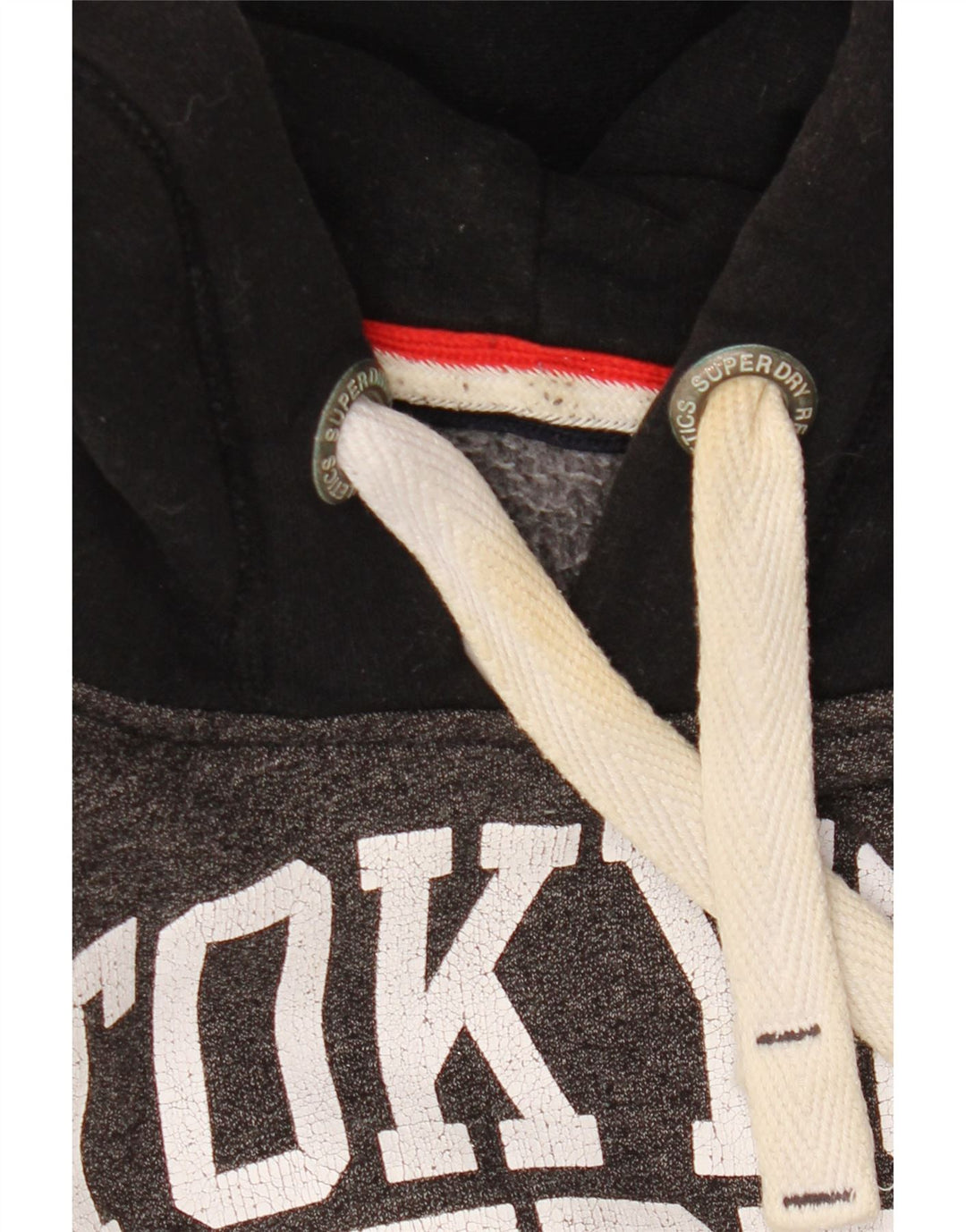 SUPERDRY Pull à capuche graphique Track & Field pour homme - Large - Gris color block