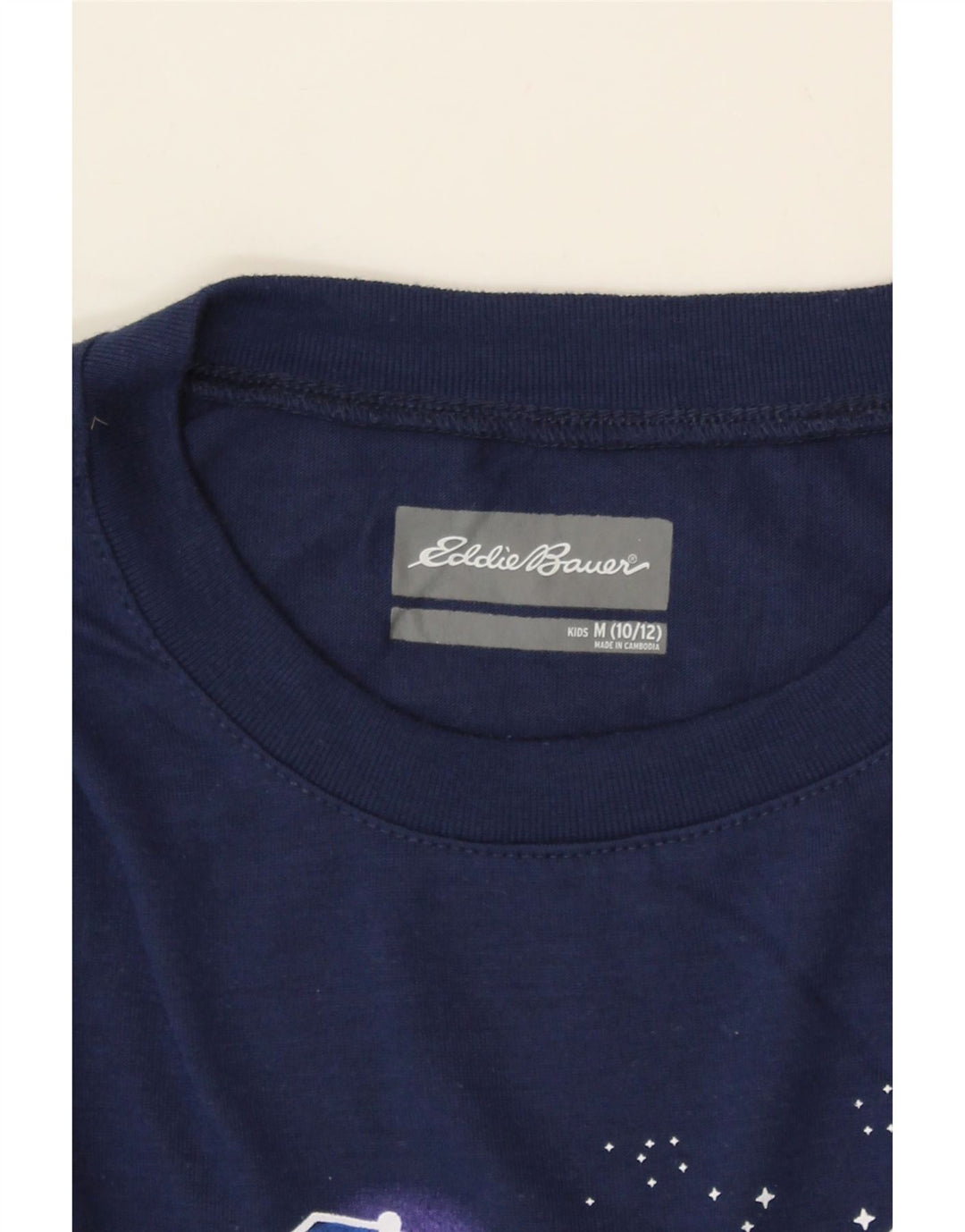 EDDIE BAUER Boys Graphic T-Shirt Top 10-11 Years Medium Navy Blue Vintage Eddie Bauer and Second-Hand Eddie Bauer from Messina Hembry 