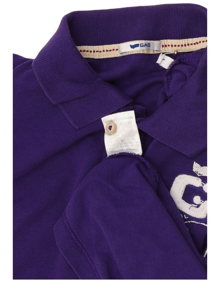 GAS Polo Graphique Homme Grand Violet Coton