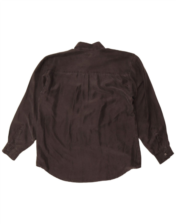 Chemise Homme Vintage Grande Soie Noire