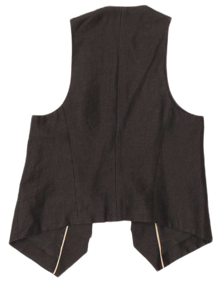 Massimo Dutti Gilet OPEN Femme EU 38 Coton Noir Moyen