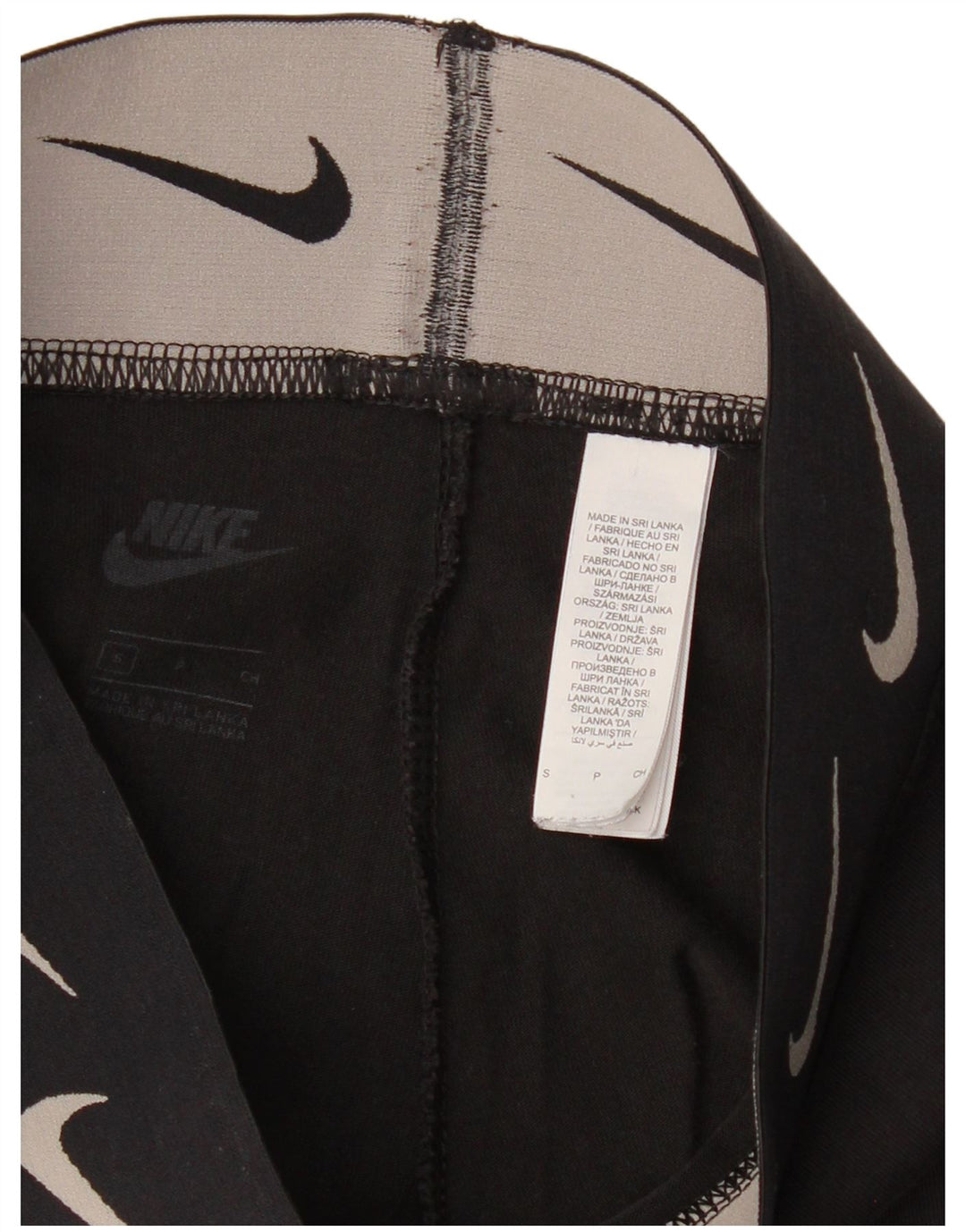 Nike Legging graphique pour femme UK 10 Petit coton noir