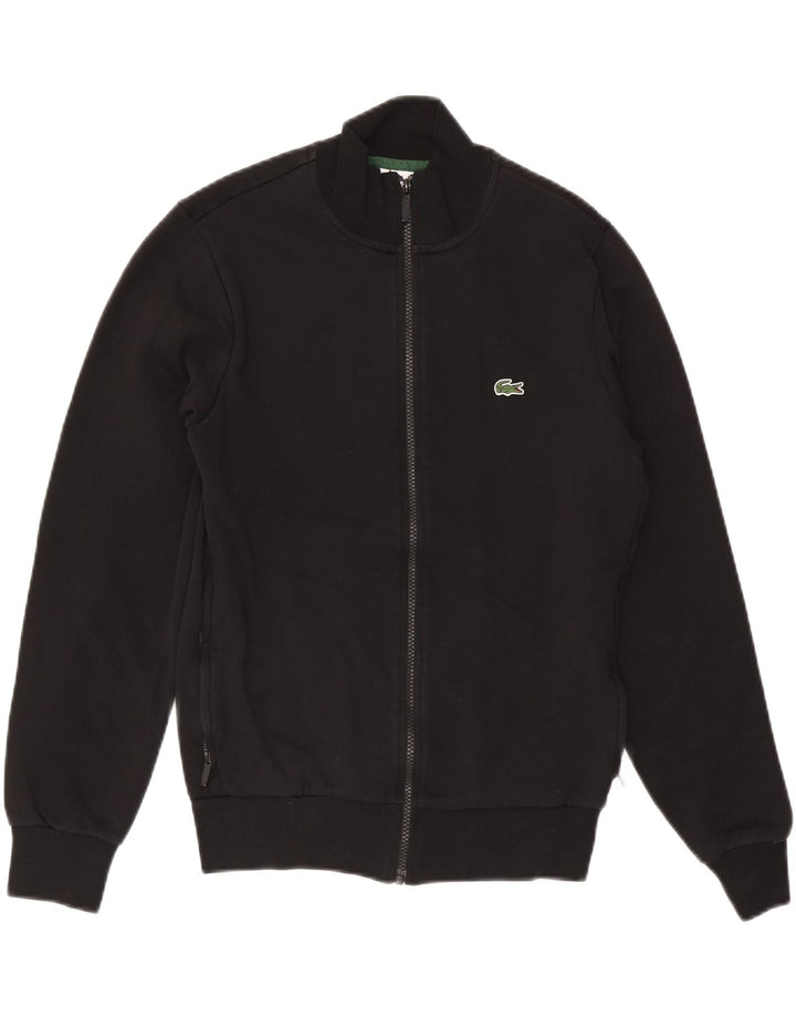 LACOSTE Homme Regular Fit Survêtement Top Veste Taille 3 Petit Coton Noir