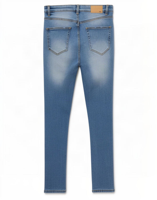 Zara Jean skinny effet vieilli pour femme EU 38 Medium W28 L27 Bleu