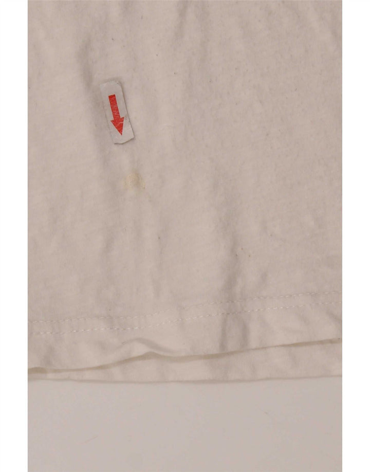Tommy Hilfiger T-Shirt Graphique Homme Blanc Moyen Coton