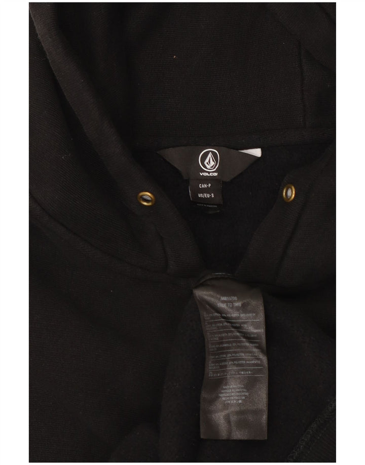 Volcom Pull à capuche zippé graphique pour hommes, petit coton noir