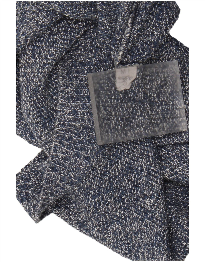 vintage Femmes Surdimensionné Gilet Débardeur UK 14 Moyen Bleu Moucheté