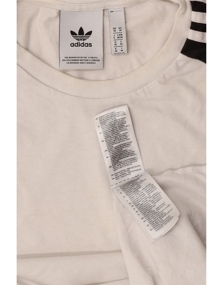 Adidas T-shirt pour homme en coton color block blanc moyen