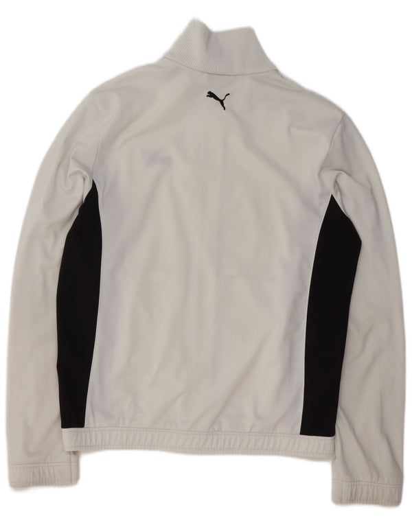Puma Veste de Survêtement Homme Blanc Moyen Polyester Colorblock