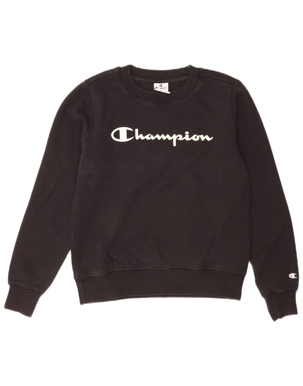 Champion Sweat-shirt surdimensionné graphique pour femme UK 10 Small Noir