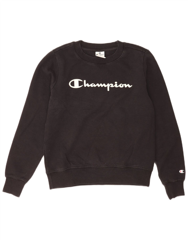Champion Sweat-shirt surdimensionné graphique pour femme UK 10 Small Noir