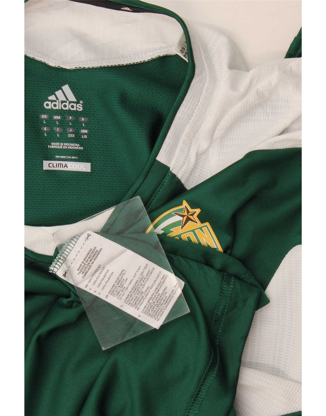 Adidas Mens Mason T-Shirt Top Large Vert Colorblock Polyester