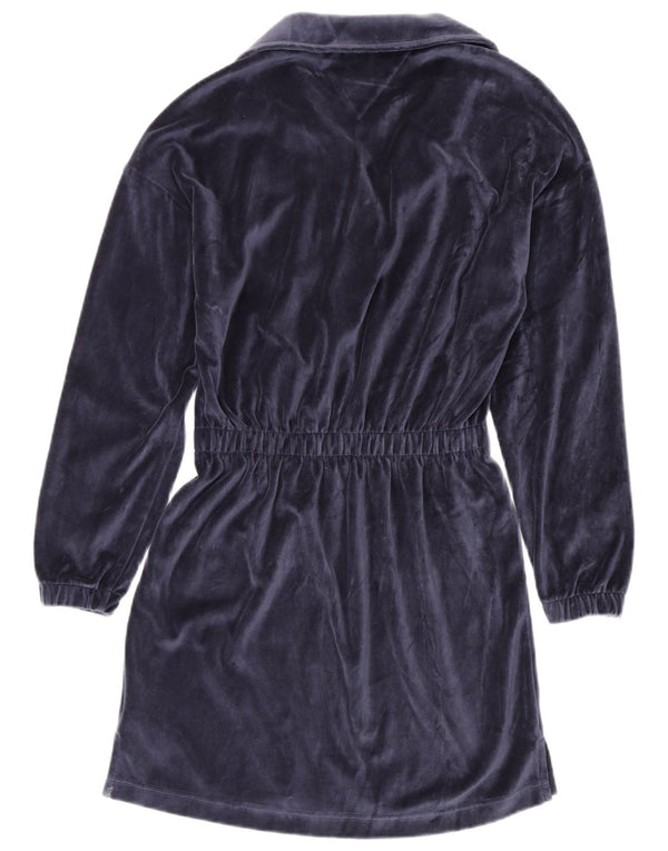 Tommy Hilfiger Robe pull surdimensionnée en velours pour femme UK 10 Small Bleu marine