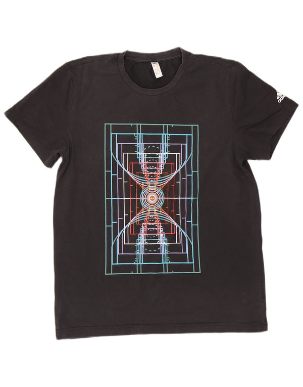Adidas Hommes Climalite Graphic T-Shirt Haut Noir Moyen Coton
