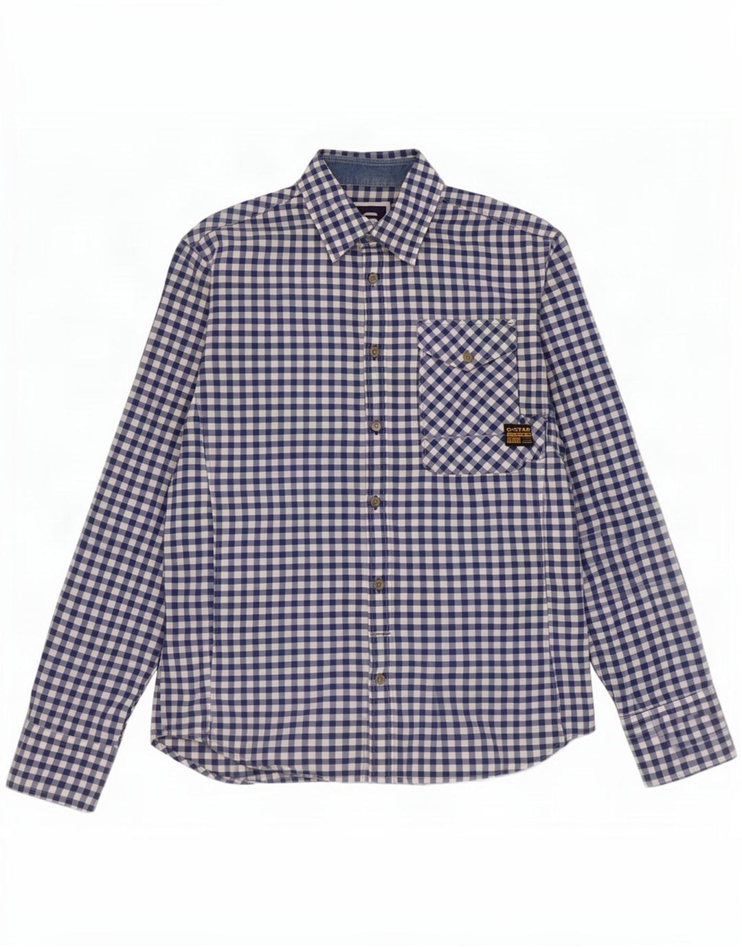 G-Star Chemise Homme Bleu Moyen Vichy Coton