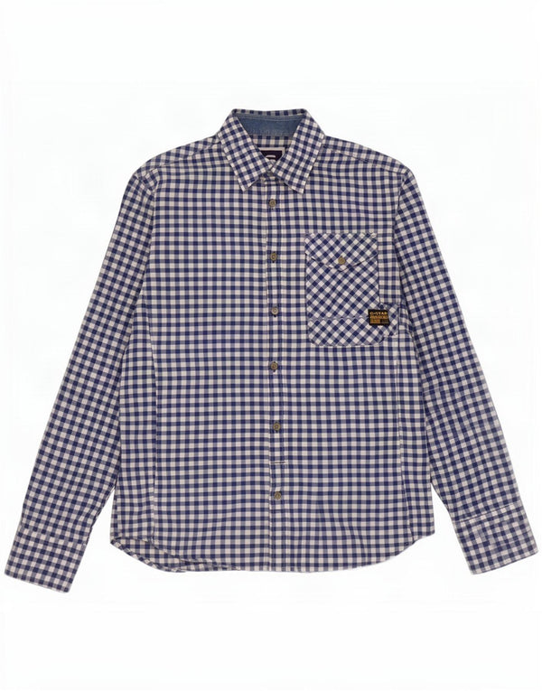 G-Star Chemise Homme Bleu Moyen Vichy Coton
