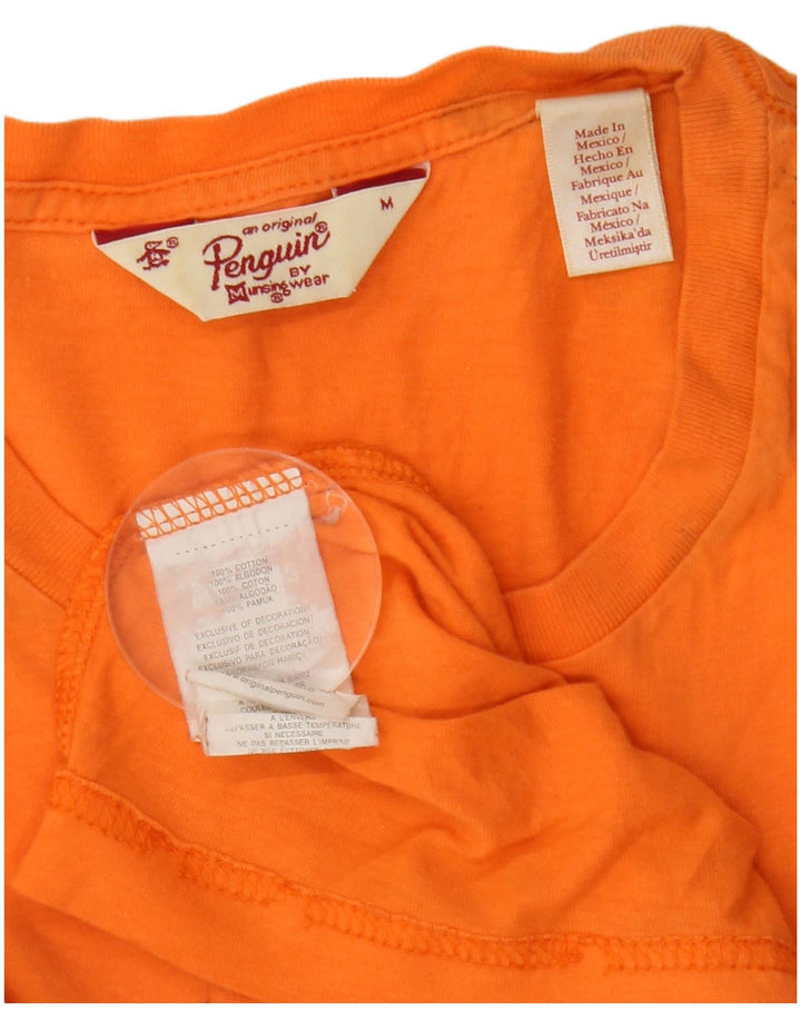 Penguin T-Shirt Graphique Homme Orange Moyen Coton