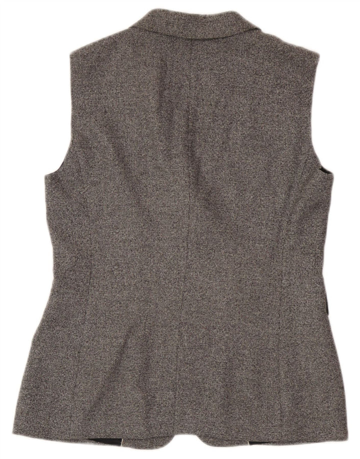 Massimo Dutti Gilet Femme EU 38 Petite Laine Grise