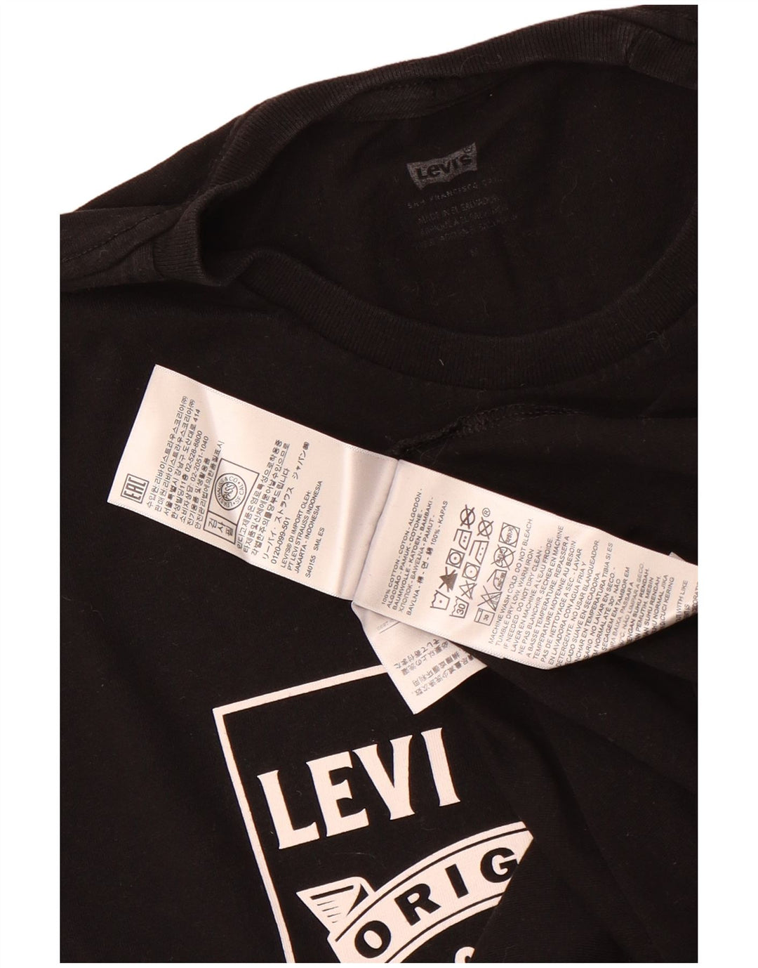 Levi's Tee-Shirt Graphic Homme Noir Moyen Coton