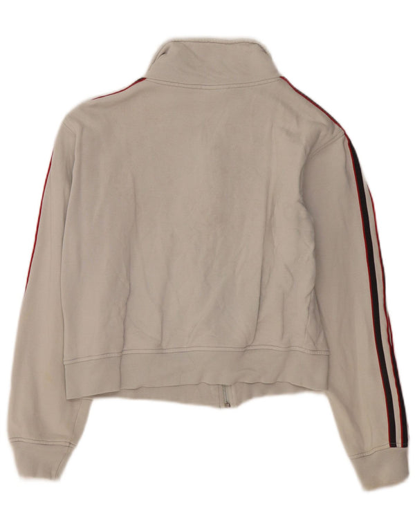ADIDAS Veste de survêtement courte pour femme UK 14 Large Off White