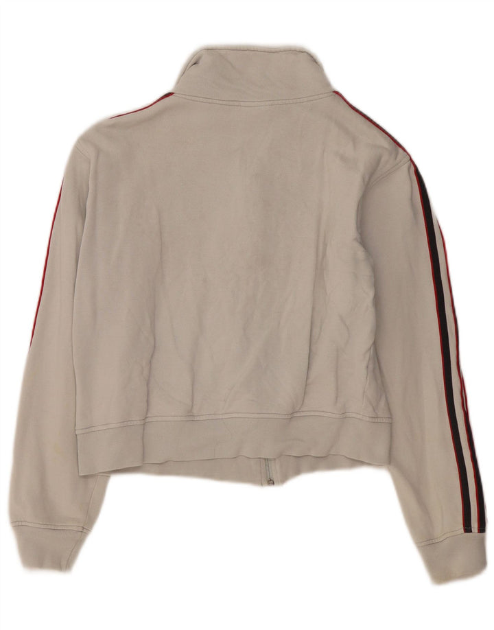 ADIDAS Veste de survêtement courte pour femme UK 14 Large Off White