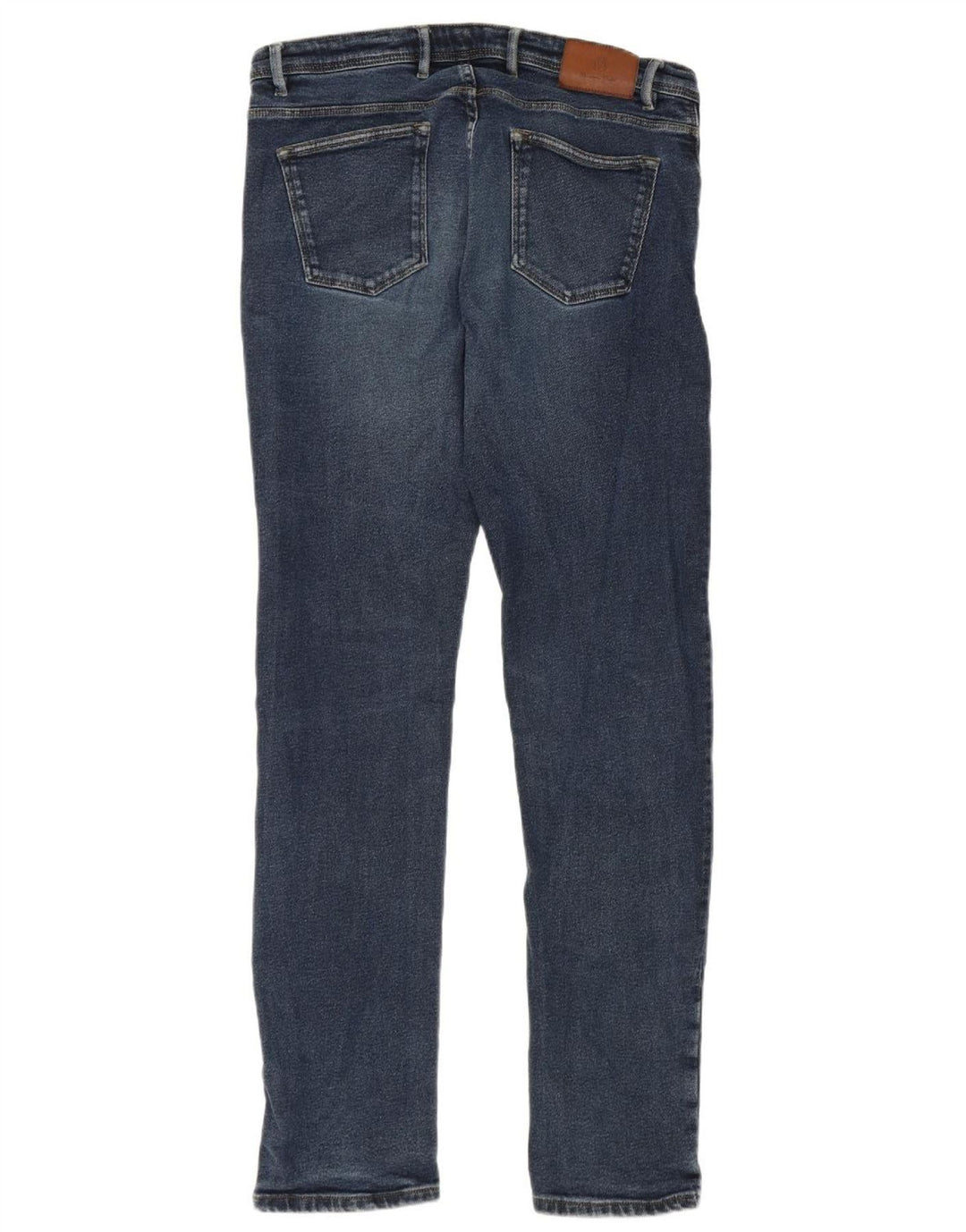 Massimo Dutti Jean slim pour homme EU 42 Large W32 L31 Bleu Coton
