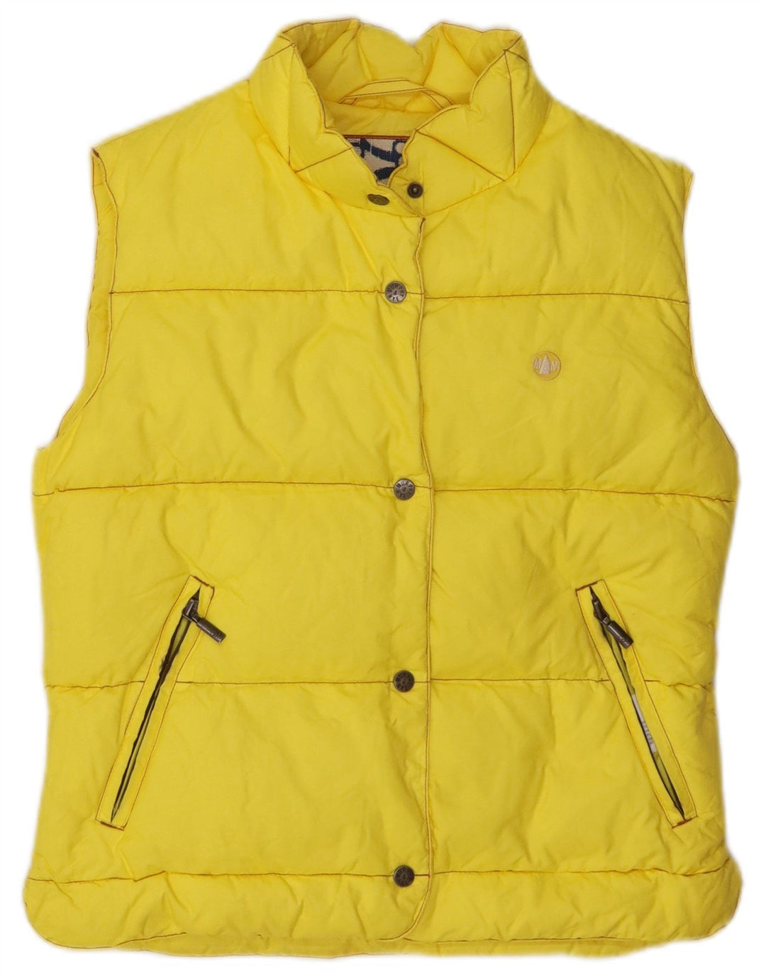 Murphy & Nye Gilet rembourré pour femme UK 10 Petit nylon jaune