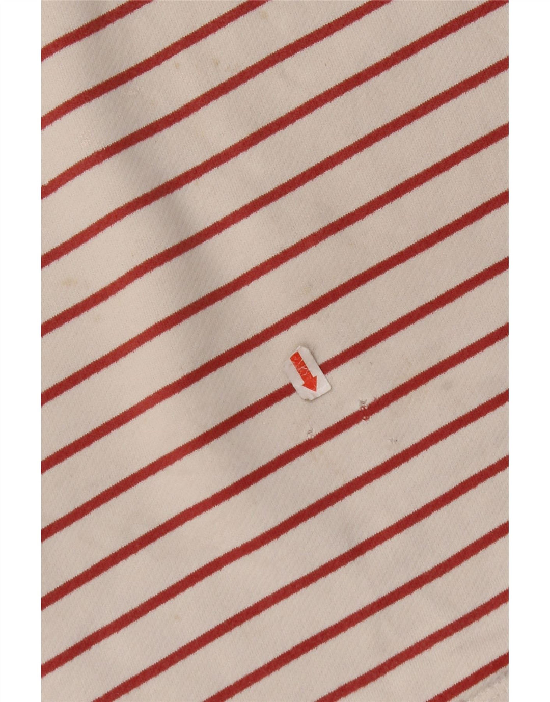 FAT FACE Haut Femme Manches Longues UK 8 Petit Coton Rayé Blanc Cassé