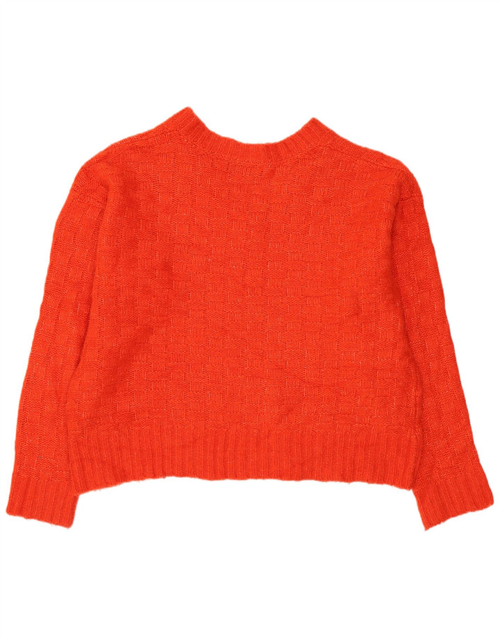 Marks & Spencer Pull surdimensionné à col en V pour femme UK 14 Rouge moyen